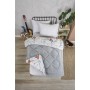 ETE HOMETEX TEK KİŞİLİK WELSOFT UYKU SETİ ASTRONOT GRİ 8696474232002